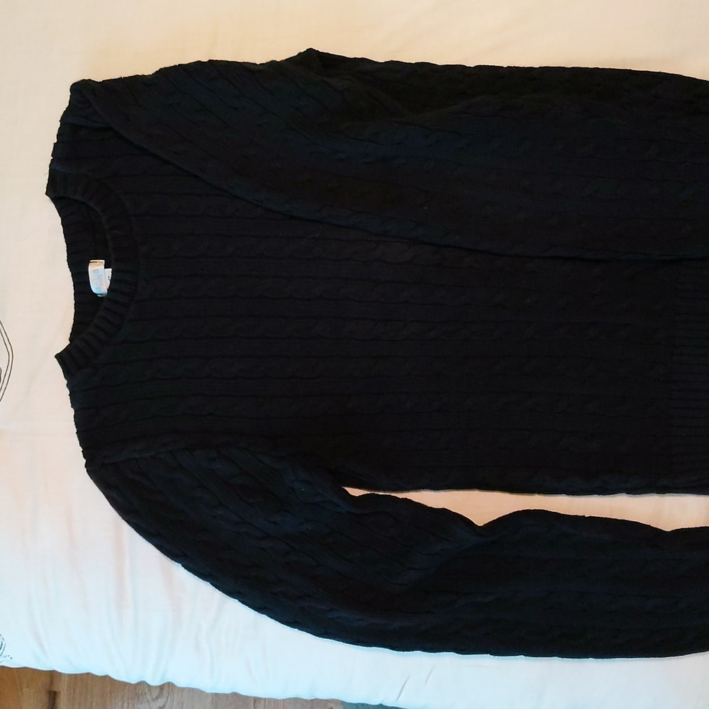 Aqua Cable-knit Crewneck